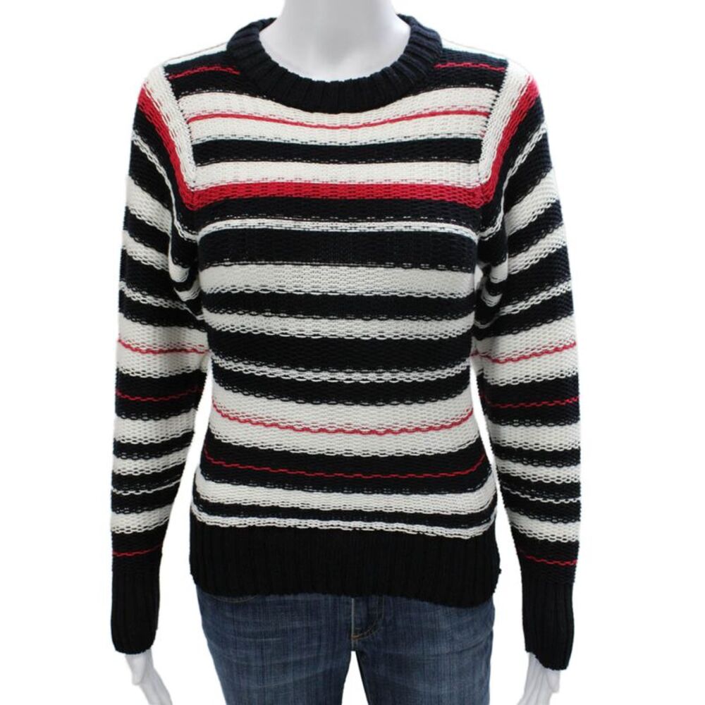 Thom Browne Womens Striped Multicolor Pullover Sweater Long Sleeve Size S